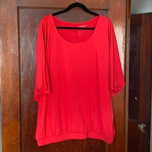 NWT Lane Bryant 3x Red Blouse